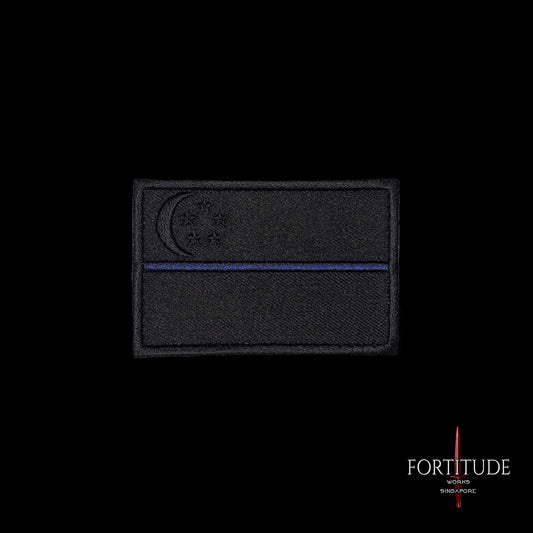 BLUE LINE SG FLAG PATCH - FORTITUDE WORKS SINGAPORE