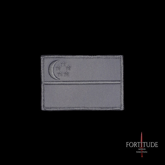 LIGHT GREY SG FLAG PATCH - FORTITUDE WORKS SINGAPORE