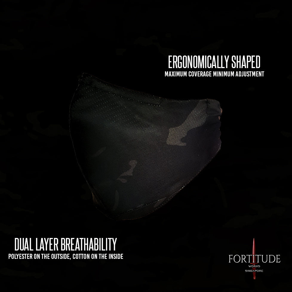 MULTICAM BLACK REUSABLE MASK - FORTITUDE WORKS SINGAPORE