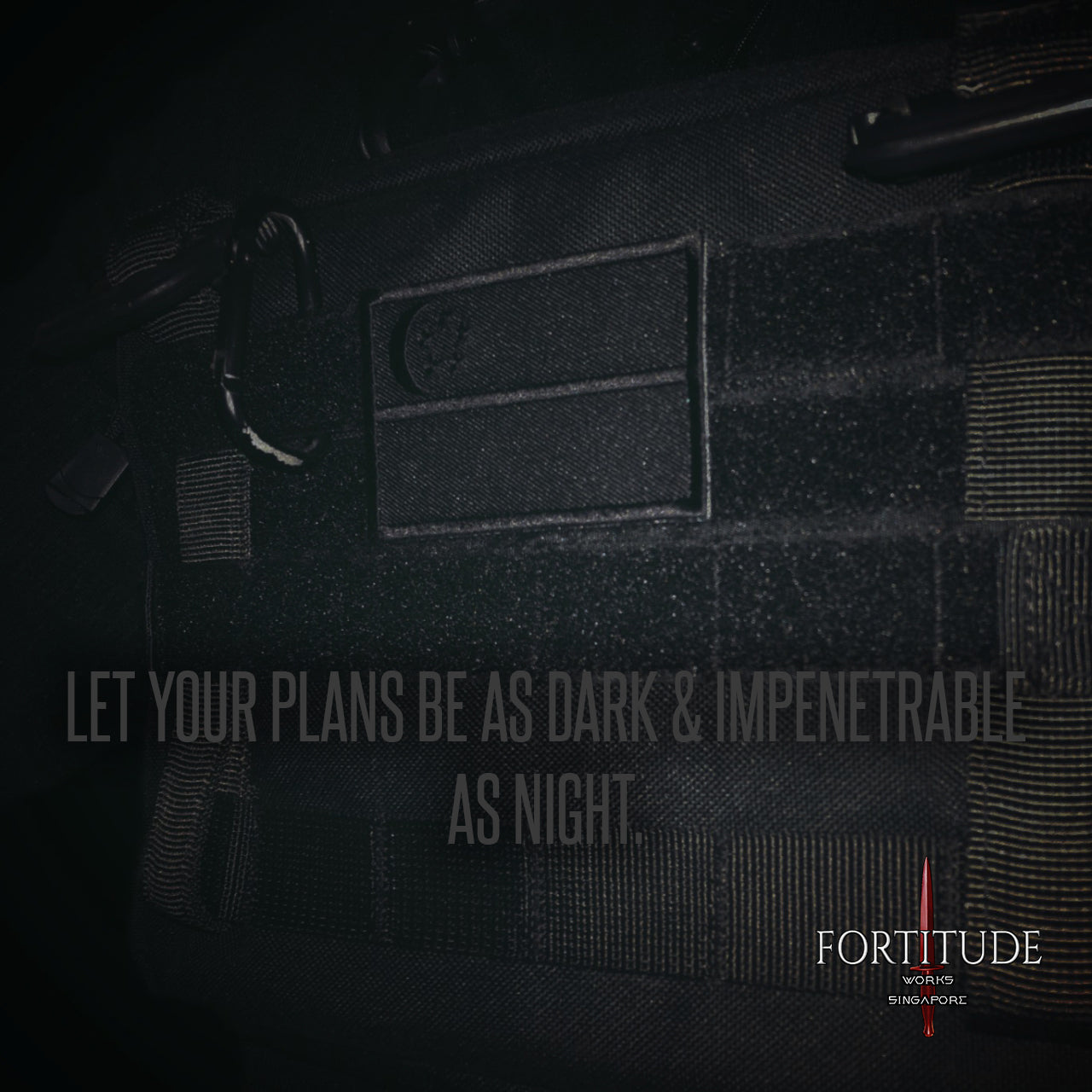 STEALTH BLACK SG FLAG PATCH - FORTITUDE WORKS SINGAPORE