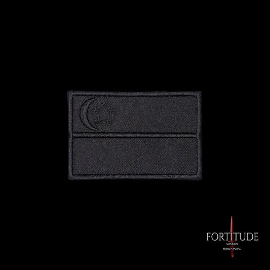 STEALTH BLACK SG FLAG PATCH - FORTITUDE WORKS SINGAPORE
