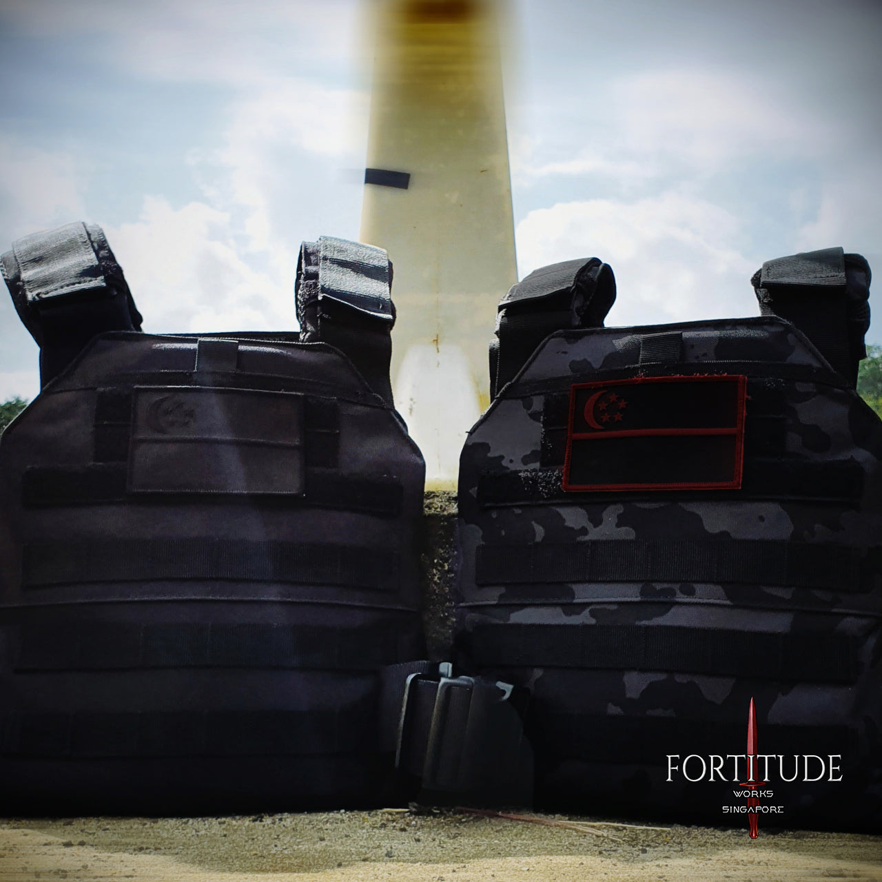 CRIMSON RED SG FLAG PATCH (Large) - FORTITUDE WORKS SINGAPORE