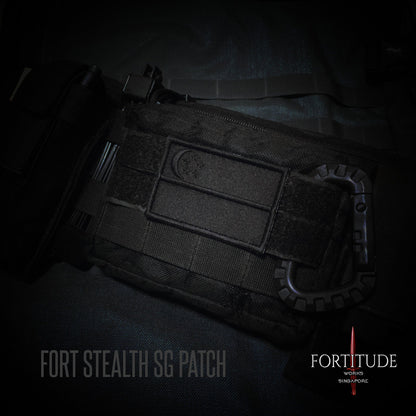 STEALTH BLACK SG FLAG PATCH - FORTITUDE WORKS SINGAPORE