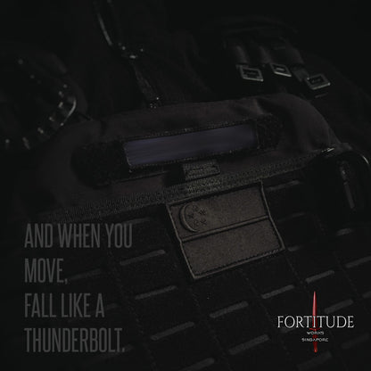 STEALTH BLACK SG FLAG PATCH - FORTITUDE WORKS SINGAPORE