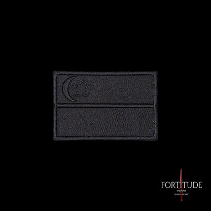 STEALTH BLACK SG FLAG PATCH - FORTITUDE WORKS SINGAPORE